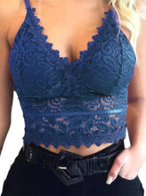Load image into Gallery viewer, Deep V Lace Bralette Crop Top